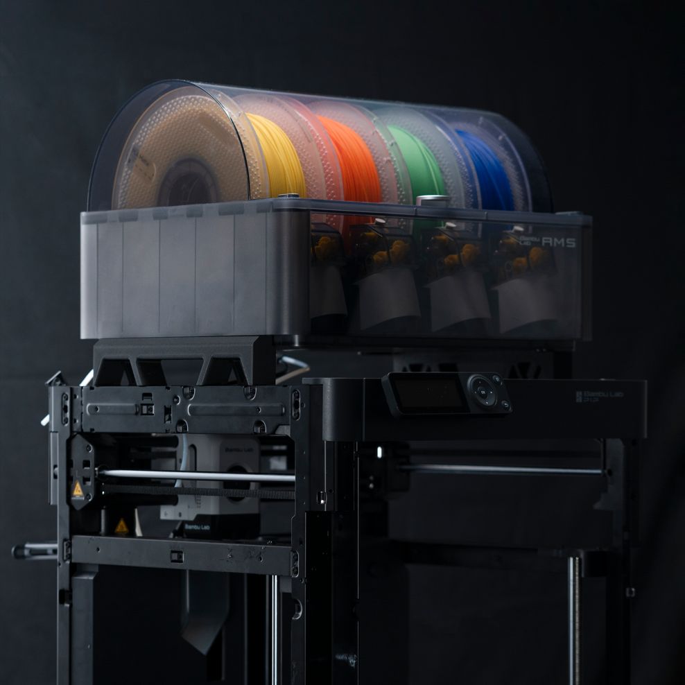 Our 3D printer loaded with filament in the Dublin workshop